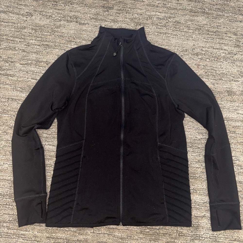 Tangerine Black Moto Style Active Jacket